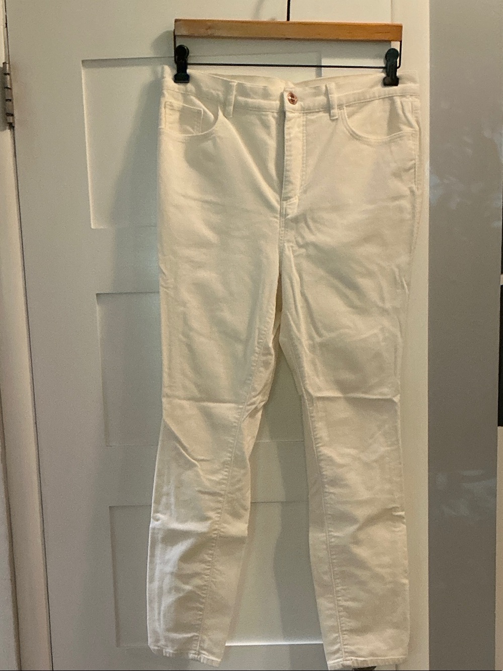 LOFT Cream High-Rise Pants
